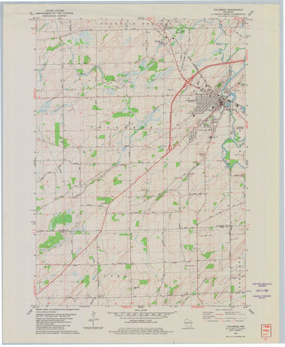 United States Geological Survey Columbus, WI (1980, 24000-Scale) digital map