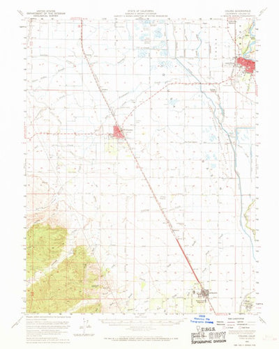 United States Geological Survey Colusa, CA (1953, 62500-Scale) digital map