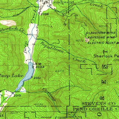 United States Geological Survey Colville, WA (1929, 125000-Scale) digital map