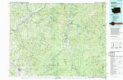 United States Geological Survey Colville, WA-ID (1984, 100000-Scale) digital map