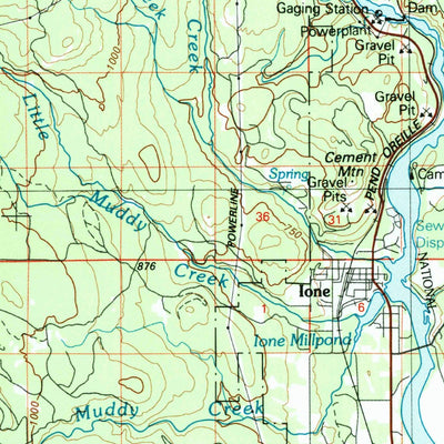 United States Geological Survey Colville, WA-ID (1984, 100000-Scale) digital map