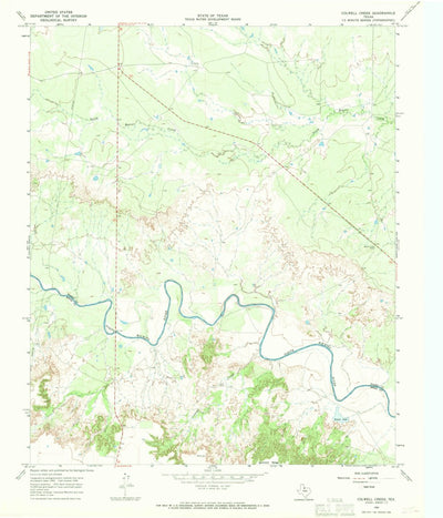 United States Geological Survey Colwell Creek, TX (1966, 24000-Scale) digital map