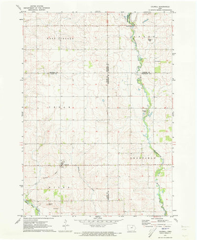 United States Geological Survey Colwell, IA (1971, 24000-Scale) digital map