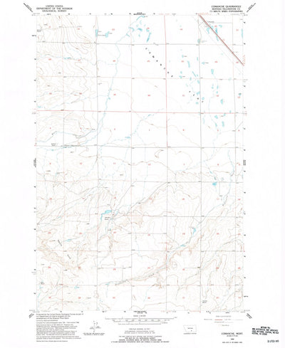 United States Geological Survey Comanche, MT (1956, 24000-Scale) digital map