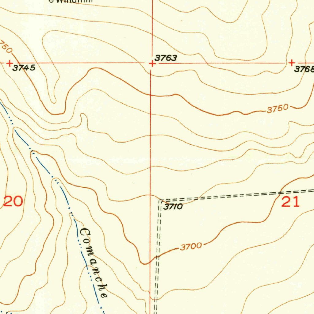Comanche Spring, NM (1950, 24000-Scale) Map by United States Geological ...