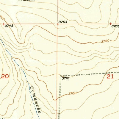 United States Geological Survey Comanche Spring, NM (1950, 24000-Scale) digital map