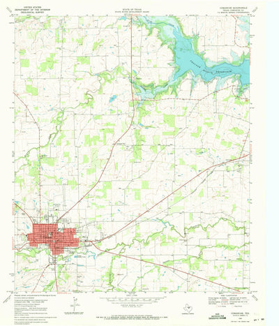 United States Geological Survey Comanche, TX (1969, 24000-Scale) digital map