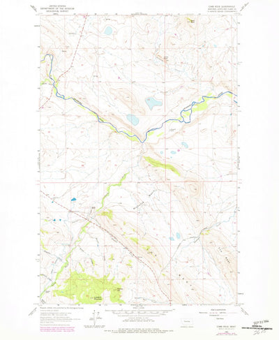United States Geological Survey Comb Rock, MT (1961, 24000-Scale) digital map