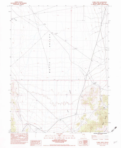 United States Geological Survey Combs Creek, NV (1982, 24000-Scale) digital map