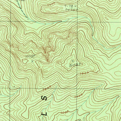 United States Geological Survey Combs Peak, NV (1990, 24000-Scale) digital map