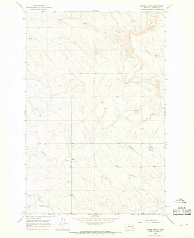 United States Geological Survey Combs Ranch, MT (1965, 24000-Scale) digital map