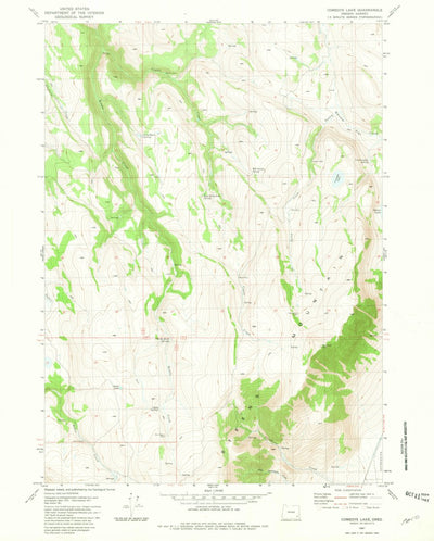 United States Geological Survey Comegys Lake, OR (1981, 24000-Scale) digital map