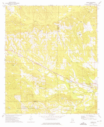 United States Geological Survey Comer, AL (1973, 24000-Scale) digital map