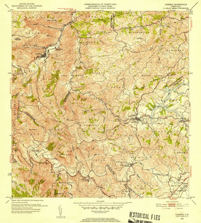United States Geological Survey Comerio, PR (1953, 30000-Scale) digital map