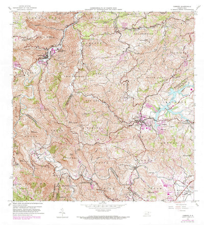 United States Geological Survey Comerio, PR (1957, 20000-Scale) digital map
