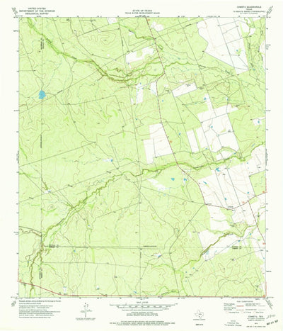 United States Geological Survey Cometa, TX (1974, 24000-Scale) digital map