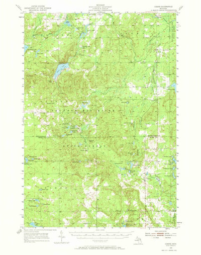 United States Geological Survey Comins, MI (1955, 62500-Scale) digital map