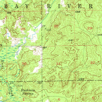 United States Geological Survey Comins, MI (1955, 62500-Scale) digital map
