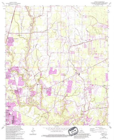 United States Geological Survey Comite, LA (1962, 24000-Scale) digital map