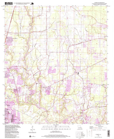 United States Geological Survey Comite, LA (1996, 24000-Scale) digital map