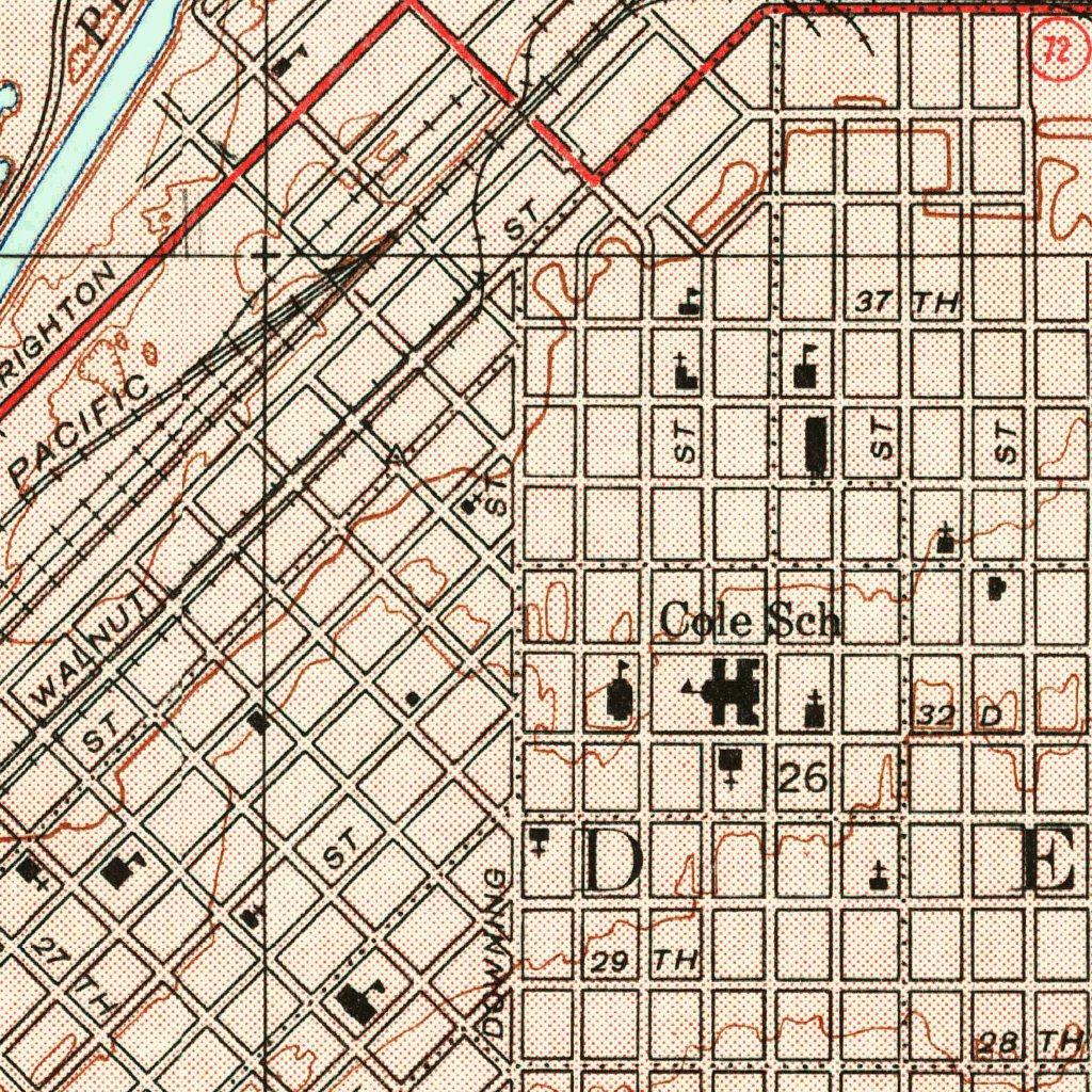 Commerce City, CO (1938, 24000-Scale) Map by United States Geological ...