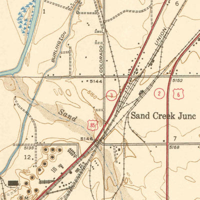 United States Geological Survey Commerce City, CO (1940, 31680-Scale) digital map