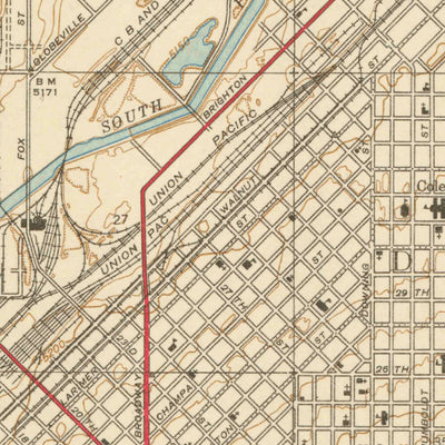 United States Geological Survey Commerce City, CO (1940, 31680-Scale) digital map