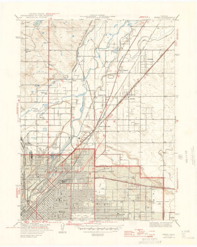 United States Geological Survey Commerce City, CO (1947, 31680-Scale) digital map