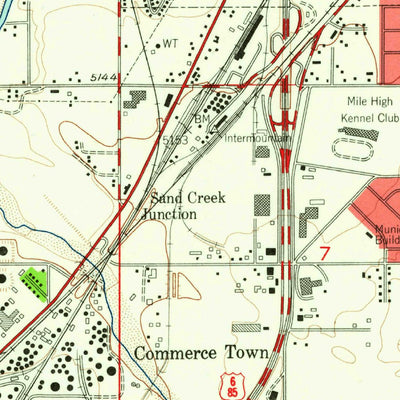 United States Geological Survey Commerce City, CO (1957, 24000-Scale) digital map