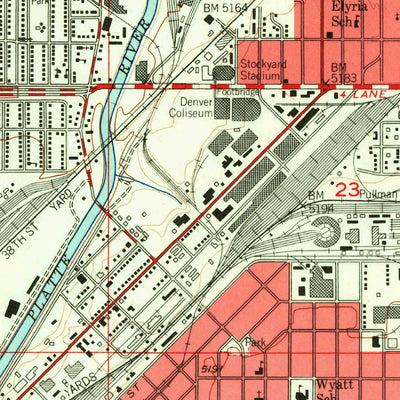 United States Geological Survey Commerce City, CO (1957, 24000-Scale) digital map