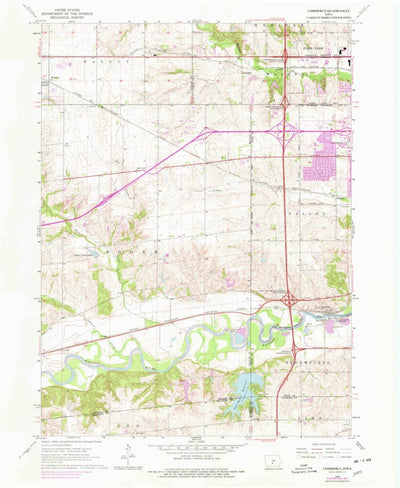 United States Geological Survey Commerce, IA (1965, 24000-Scale) digital map