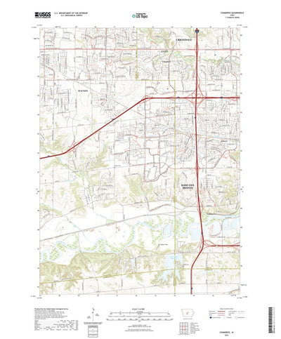 United States Geological Survey Commerce, IA (2022, 24000-Scale) digital map