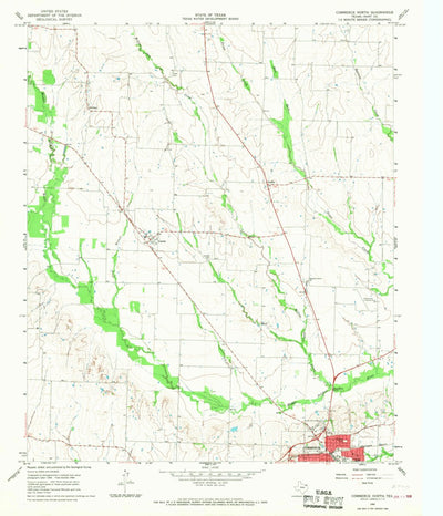 United States Geological Survey Commerce North, TX (1964, 24000-Scale) digital map