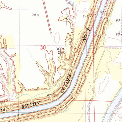 United States Geological Survey Como, LA (1983, 24000-Scale) digital map