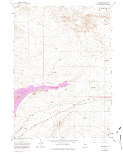 United States Geological Survey Como West, WY (1971, 24000-Scale) digital map