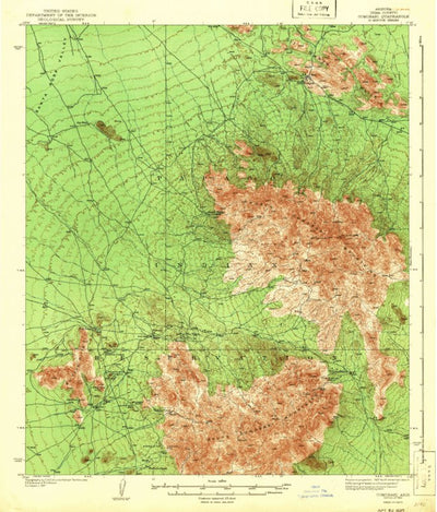 United States Geological Survey Comobabi, AZ (1942, 62500-Scale) digital map