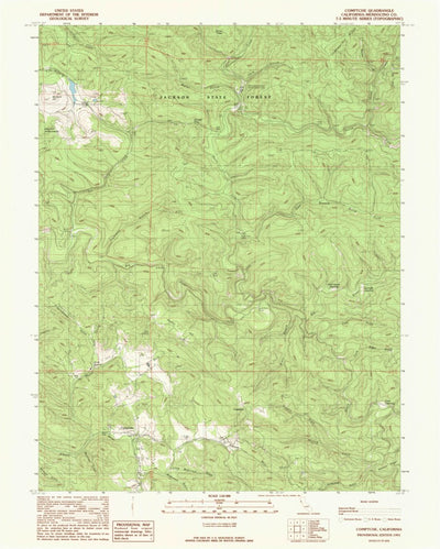 United States Geological Survey Comptche, CA (1991, 24000-Scale) digital map