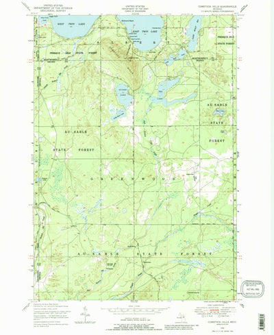 United States Geological Survey Comstock Hills, MI (1950, 24000-Scale) digital map