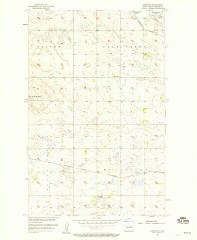 United States Geological Survey Comstock, ND (1957, 24000-Scale) digital map