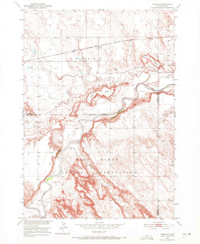 United States Geological Survey Conata, SD (1950, 24000-Scale) digital map