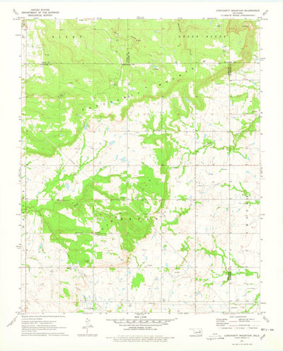 United States Geological Survey Concharty Mountain, OK (1971, 24000-Scale) digital map