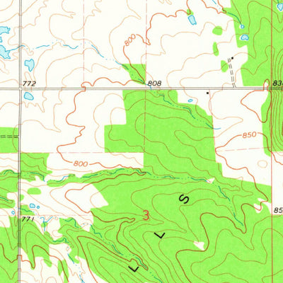 United States Geological Survey Concharty Mountain, OK (1971, 24000-Scale) digital map