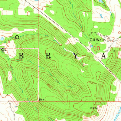 United States Geological Survey Concharty Mountain, OK (1971, 24000-Scale) digital map