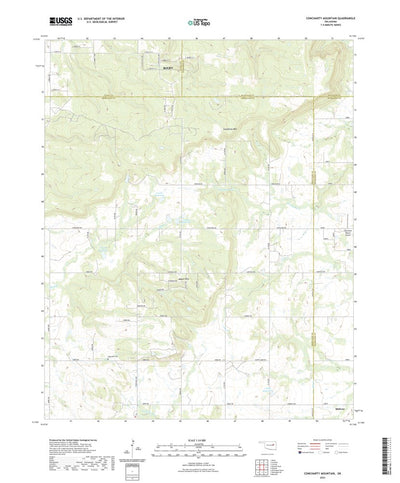 United States Geological Survey Concharty Mountain, OK (2022, 24000-Scale) digital map