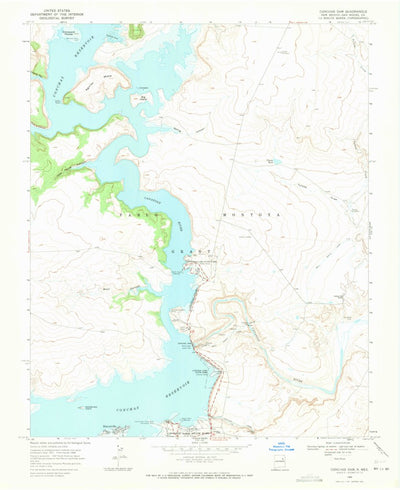 United States Geological Survey Conchas Dam, NM (1968, 24000-Scale) digital map