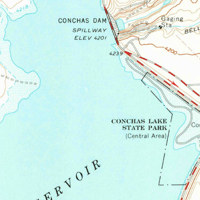 United States Geological Survey Conchas Dam, NM (1968, 24000-Scale) digital map
