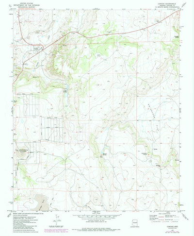 United States Geological Survey Concho, AZ (1971, 24000-Scale) digital map
