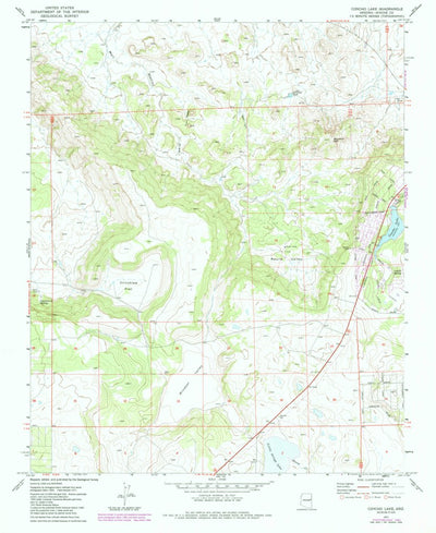 United States Geological Survey Concho Lake, AZ (1971, 24000-Scale) digital map