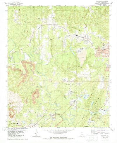 United States Geological Survey Concord, AL (1979, 24000-Scale) digital map