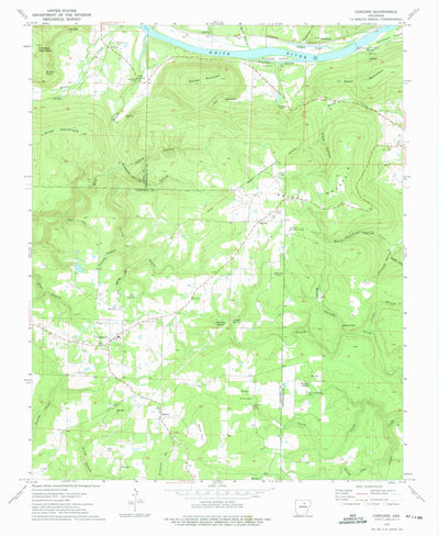 United States Geological Survey Concord, AR (1973, 24000-Scale) digital map